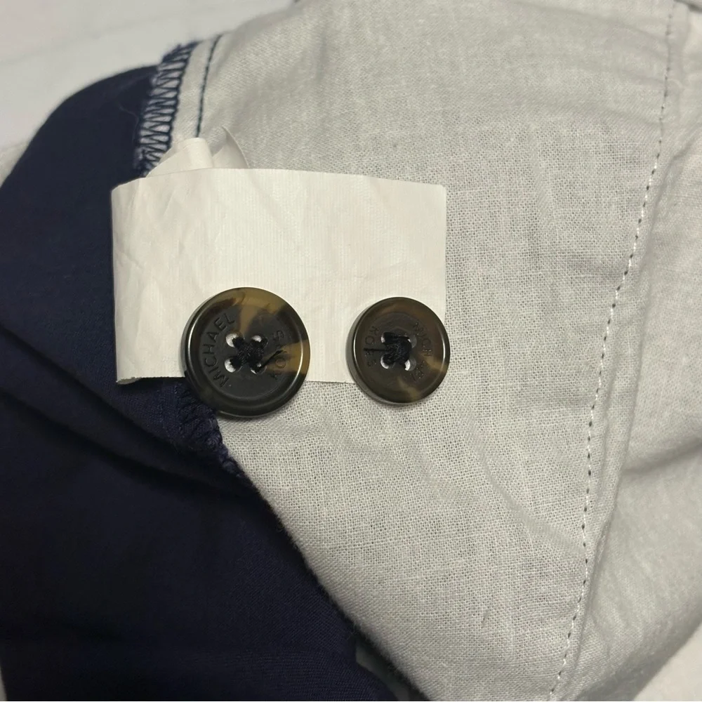 Michael Kors Dark Blue Patterned Men's Shorts - Picture 11 of 13